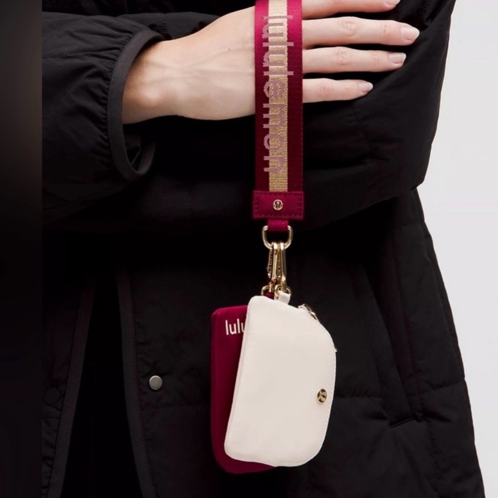 Lululemon Dual Pouch Wristlet- Deep Luxe/Gold/Bone NWT - Picture 10 of 10